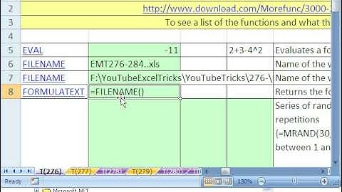 Excel Magic Trick 276 MoreFunc Excel add-in 66 New functions