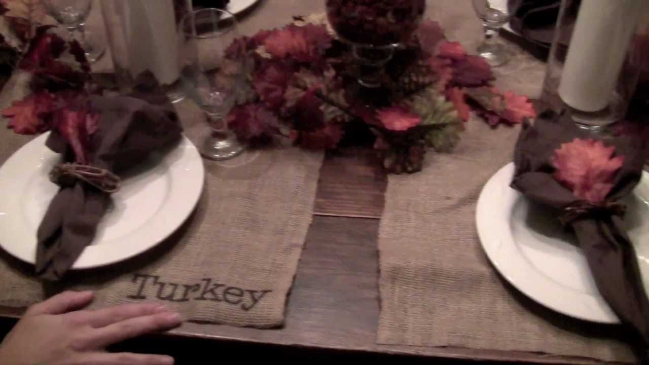 DIY: Thanksgiving Burlap Placemat | ShowMeCute