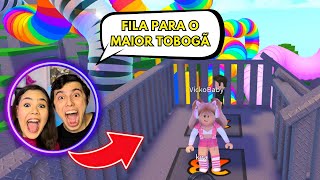 ESTAMOS NA FILA DO MAIOR TOBOGÃ DO MUNDO NO ROBLOX - @vick.barbosa