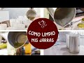 ¿Cómo limpio mis jarras donde derrito mi cera?