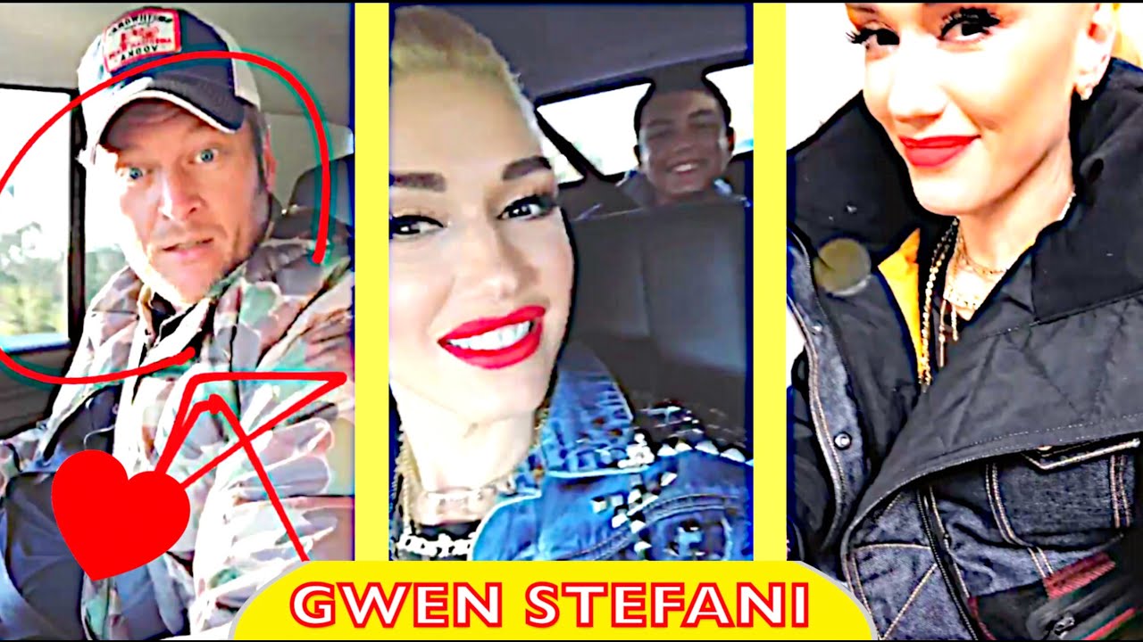 Gwen Stefani & Blake Shelton chilling in the car with Jenny and the kids 🙌
