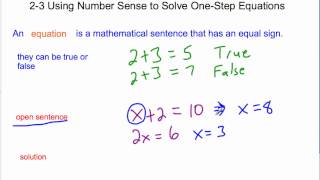 2-3 Using Number Sense to Solve One-Step Equations.mp4