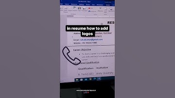 In resume how to add logos.