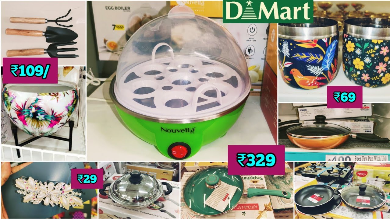 Dmart cheapest kitchen products, upto 60% off, useful steel & nonstick cookware, gadgets, organisers
