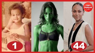 Zoe Saldana Transformation ⭐ From 1 To 44 Years Old