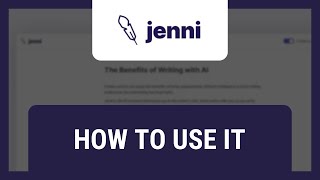 How To Use Jenni AI Resimi
