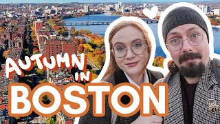 5 DAYS in autumn BOSTON vlog | British couple honeymooning in New England, USA!