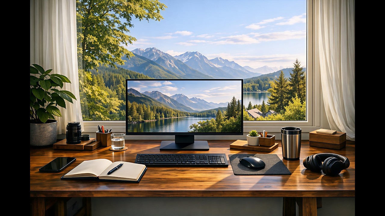 Afternoon Session #4 – Deep Focus Workspace 🌿 Calm Productivity Ambient Soundscape