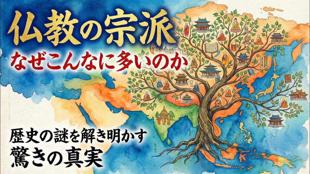 【仏教の謎】なぜ宗派はこんなに多いのか？お釈迦様の遺言と「慈悲の分裂」の歴史。現代の苦しみを救うために進化した84000の智慧を、歴史の語り部が完全解説します。