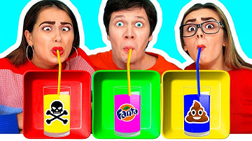 DON’T CHOOSE THE WRONG MYSTERY DRINK CHALLENGE | Prank Wars by ideas 4 Fun CHALLENGE