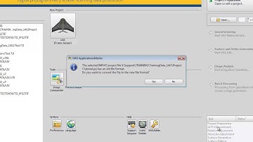 inpho UASApplicationsMaster - Converting older project versions