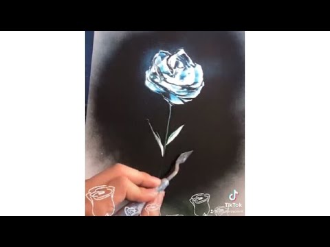 スプレーアート 青い薔薇 Shorts Youtube