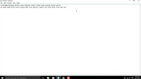 Program hello world di free pascal #1