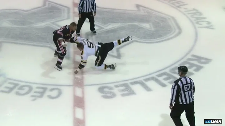 David Lacroix vs Dave Hamel + Hamel assault on referee (doesn't stop punching) - 01-04-22