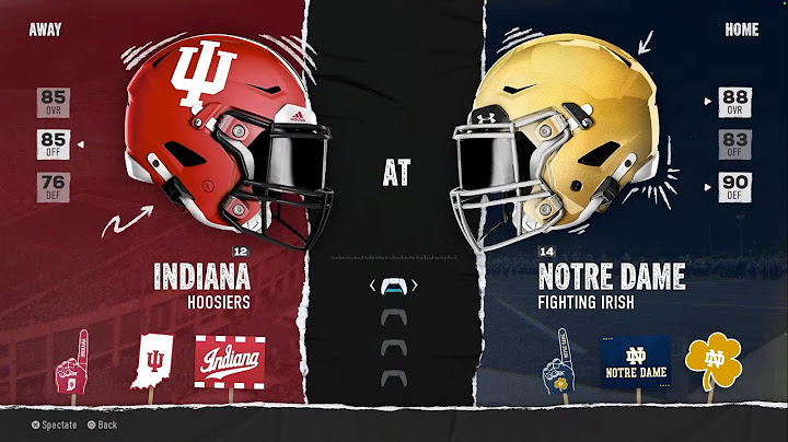 College Football 25: Indiana at Notre Dame (CFP First-Round Sim)