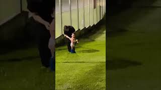 Pants Slip off a Toddler as He Runs with Mom