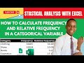 How to Calculate Frequency and relative frequency In a categorical variable
