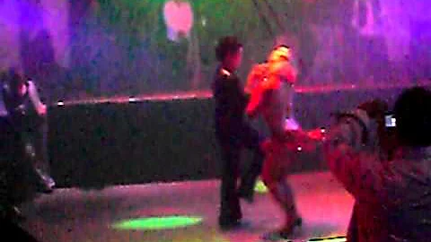 Rodrigo Leyva and Marilyn Klisser performing salsa...