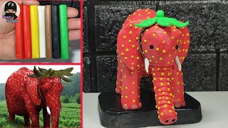 Como Hacer A Strawberry Elephant En Plastilina Brainrot Italiano Figure Sculptor
