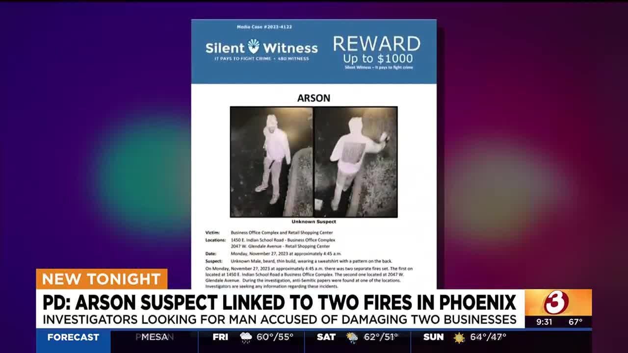 Reward offered for Phoenix arson suspect linked to two fires - YouTube