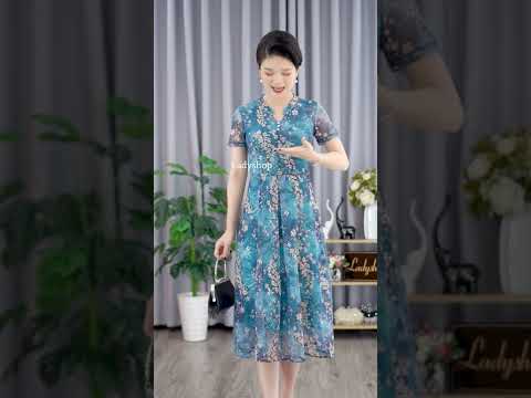 Video Thời Trang Trung Niên đầm đẹp mùa hè Ladyshop TK927 -... - youtube