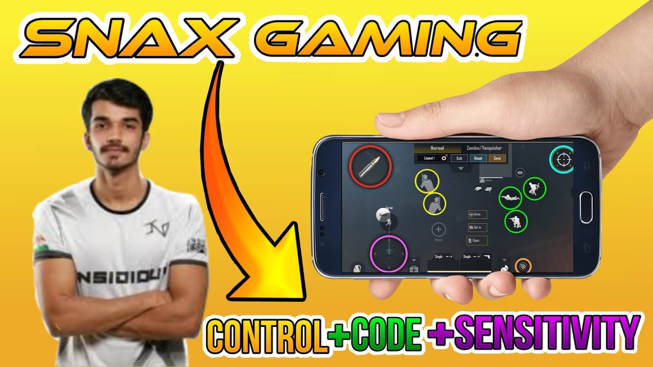 Snax Gaming New Sensitivity and Control Codes 💯 Working Code BGMI