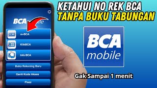 CARA MENGETAHUI NOMOR REKENING BCA TANPA BUKU TABUNGAN - TUTORIAL APLIKASI KEUANGAN