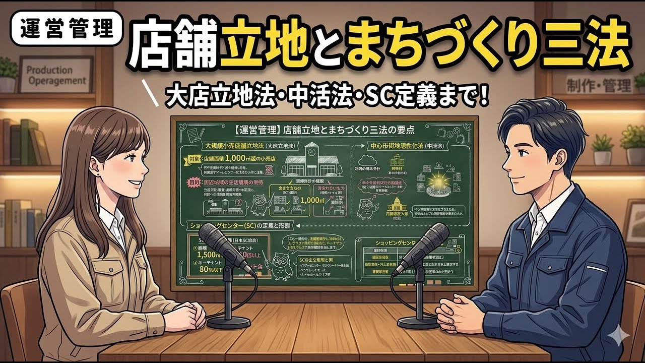 【１次・聞き流し】店舗立地とまちづくり三法（運営管理）