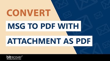 How to Export MSG Files to PDF Adobe with Attachments as PDF ?