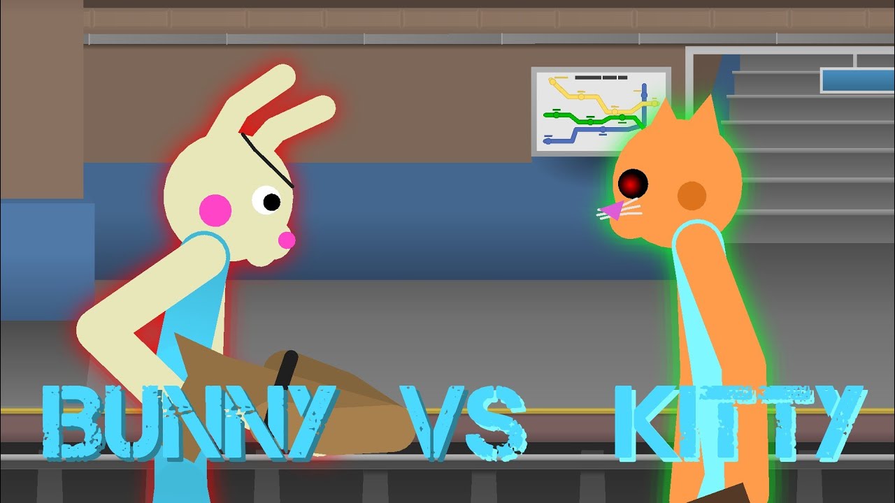 Stickman Rabbit Game Bunny vs Kitty Stickman Animation (Original) - YouTube