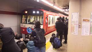 【2100形浅草線内運行】〔京急線〕2100形(2149編成)浅草橋駅発車