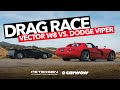 Vector w8 vs dodge viper  american drag race special with carwow