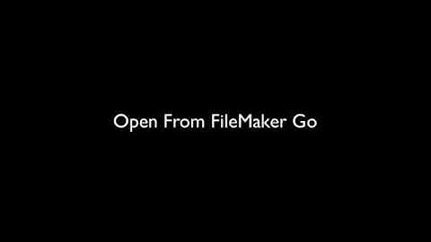 Open Database Using FileMaker Go