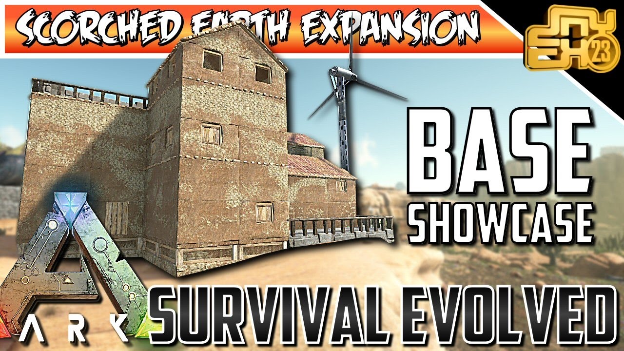 Ark Scorched Earth Base Showcase Base Design Ideas Youtube