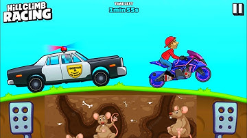 Hill climb racing- gameplay walkthrough part 5- police car(ios, Android) | review game Highlights