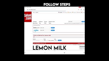 How to get Lemon milk text