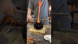 Don’t touch the hot glass!! #shorts #satisfying #glassblowing #process