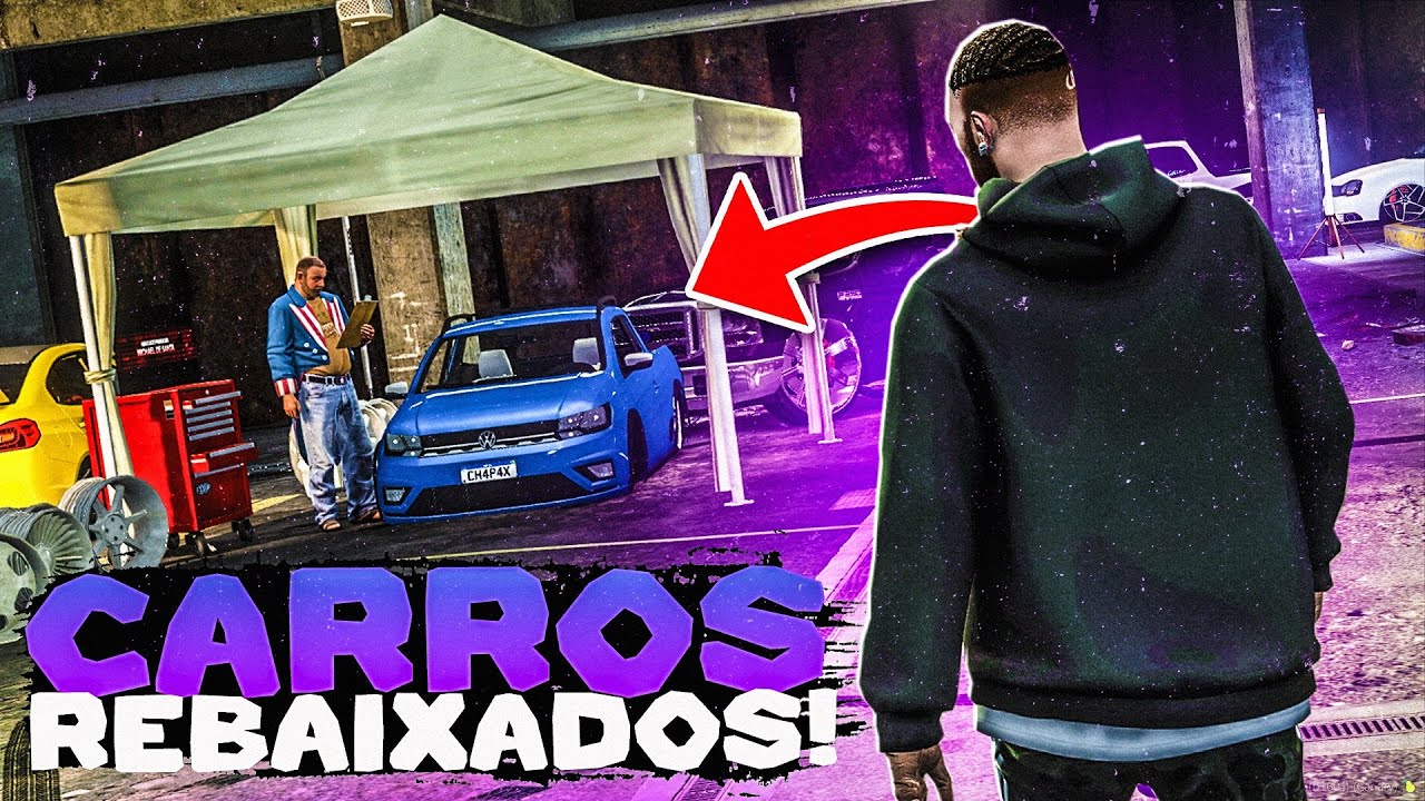 GTA V - VIDA REAL, FUI NO EVENTO DE CARROS REBAIXADOS E SOM. #676 