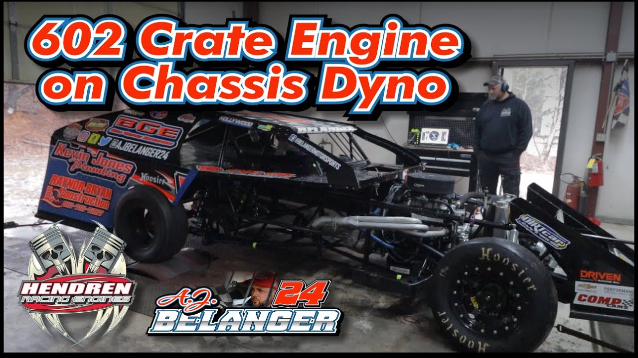 Dirt Modified 602 Hendren Crate Engine on Chassis Dyno - YouTube.