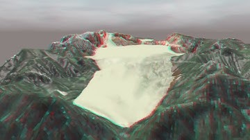 Prehistoric Wildalpen Rock Avalanche | Anaglyph animation of r.avaflow simulation