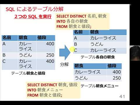 e3-7. SQL によるテーブル分解（Access を使用）（字幕あり）