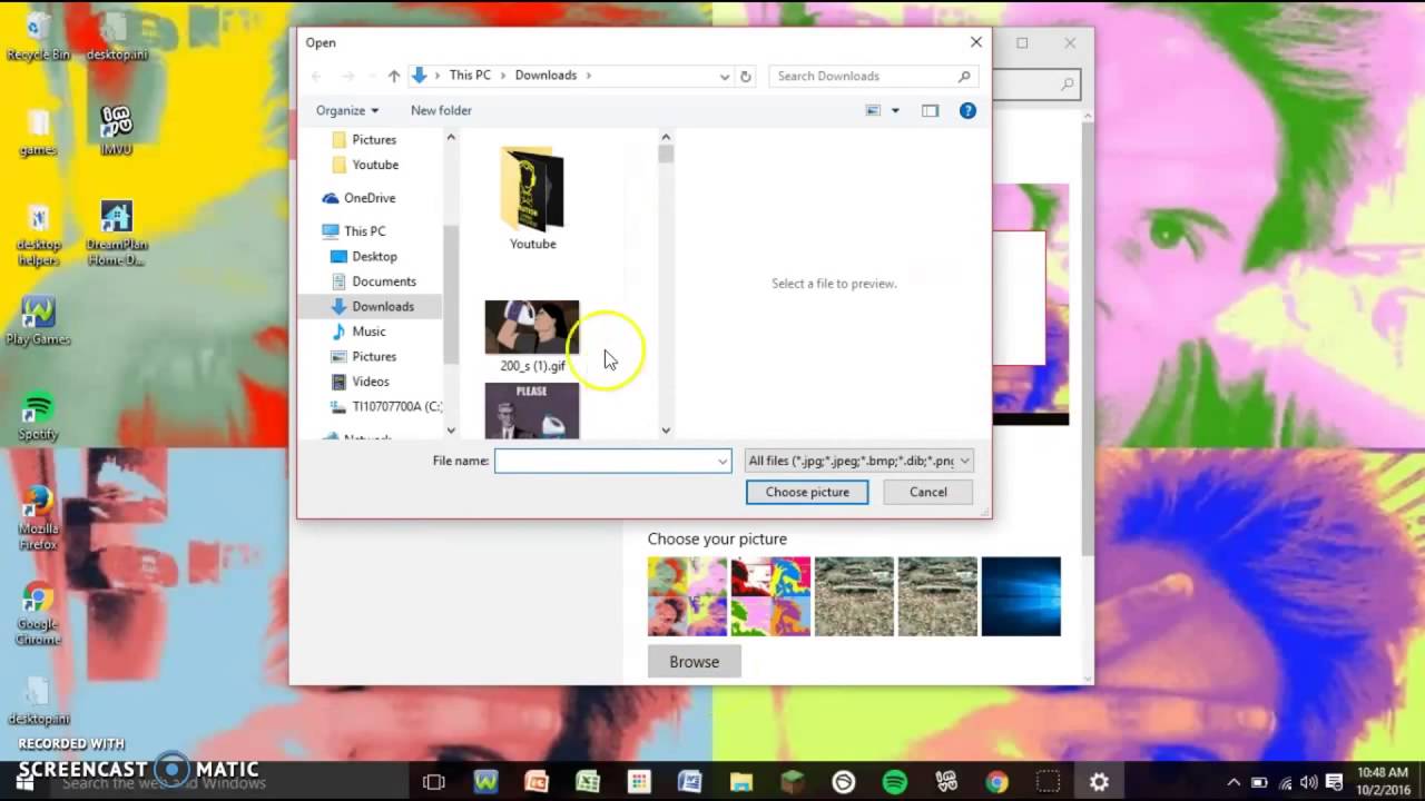 how-to-change-ur-background-and-profile-pic-on-windows-10-youtube