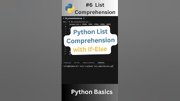 #06 | Python List Comprehension with If-Else #python #programming #shorts