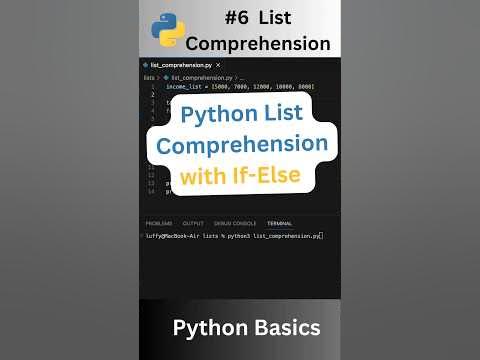 #06 | Python List Comprehension with If-Else #python #programming # ...
