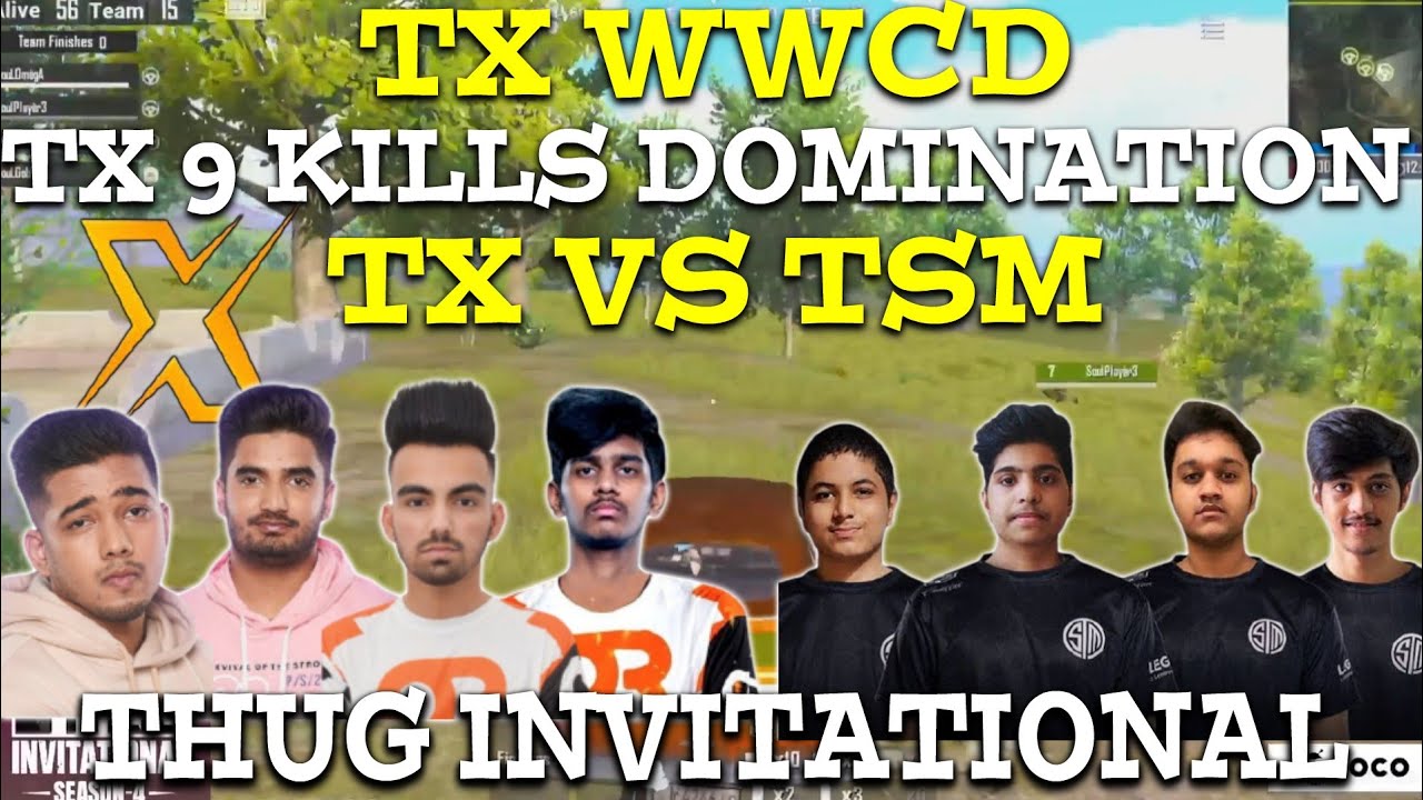 Team Xspark 9 kills Chicken Dinner | Thug Invitational | Tx Scrims | Tx vs Tsm |
