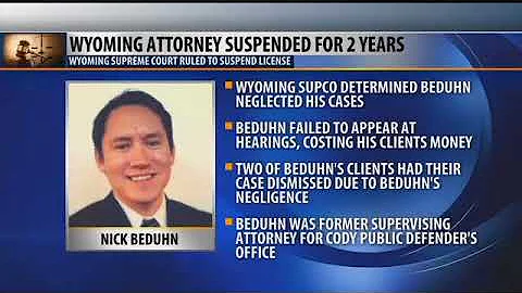 Wyoming attorney who supervised public defender's office suspended for misconduct