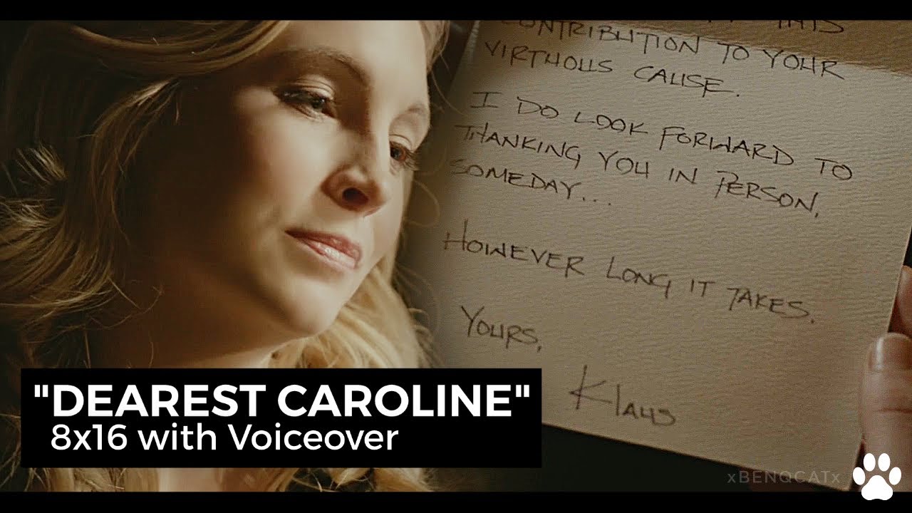 Caroline reads Klaus' letter [WITH Voice over] TVD 8x16