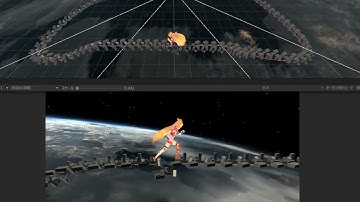 Character moves on a trail with a spline effect