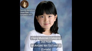 Young Musician I Category 2nd Prize - MURASAKI MATSUTANI - 8 (Canada)