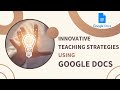 Great teaching ideas for Google Docs #googledocs #teachonline